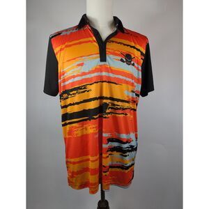 Tattoo Golf Mens Medium Polo Shirt That 70s Collection Performance Athletic UV